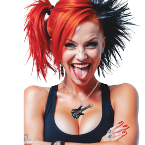 Halsband med Rock-gitarr i metall