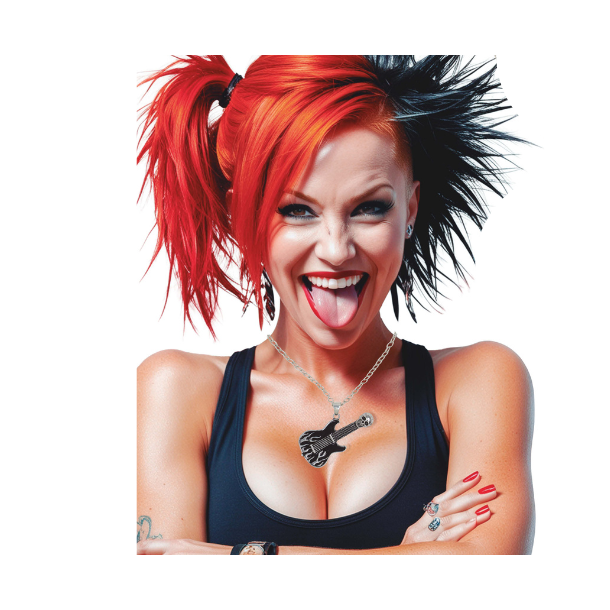 Halsband med Rock-gitarr i metall