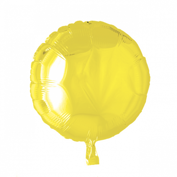 Folie ballon Rund 46 cm GUL