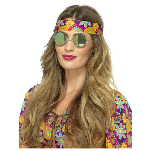 Hippie brille med spejlglas