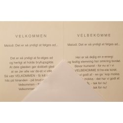 Bryllup sangkort NEG