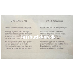 Barnedb sangkort Vugge i lyserd