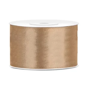 Satin band 38 mm x  25 m i Guld