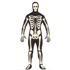 Lysande skelettdrkt fr vuxna