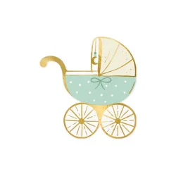Barnevogn servietter i Lysebl-lys turkis