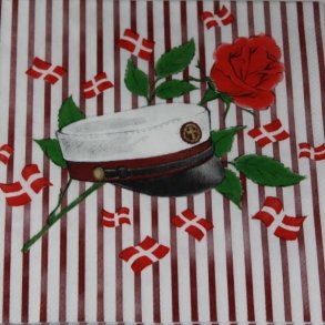 Studenter servietter med hue Rdstribet