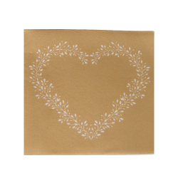 Airlaid Hjrta servetter i guld