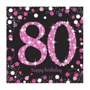 80 r Servietter - Sparkling pink