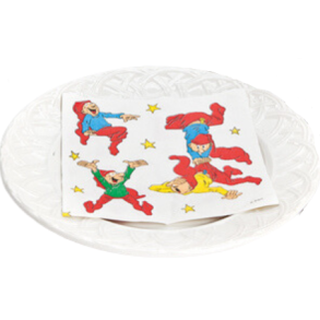 Bramming servietter i hvid