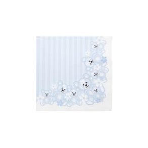 Frokostservietter med sm bamser i lysebl