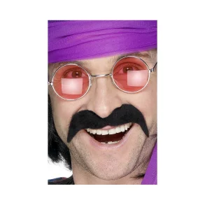 Moustache 70erne i svart