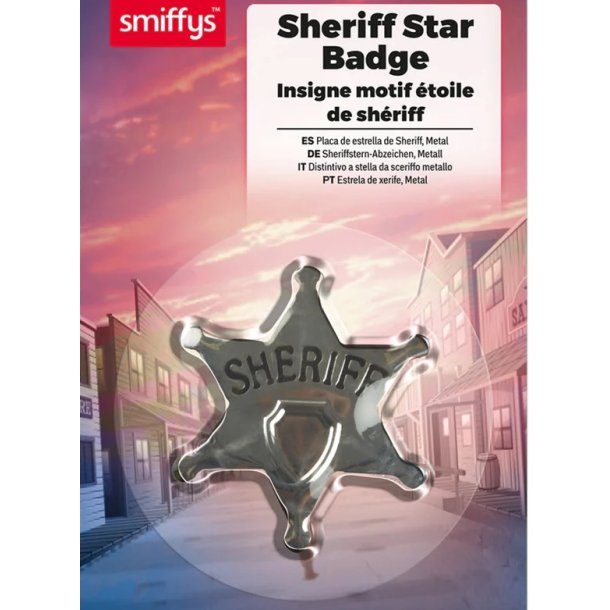 Sheriffstj�rna i silverf�rgad metall