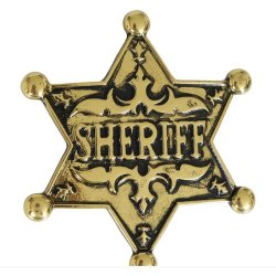 Sherif stjerne i guldfarvet metal p nl