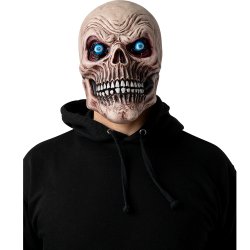 Skelet maske med bl lys