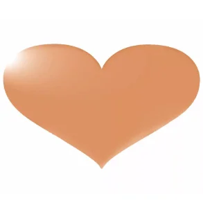 Skjold hjerte i Kobber