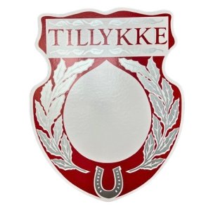 Skjold med bladranke i Slv