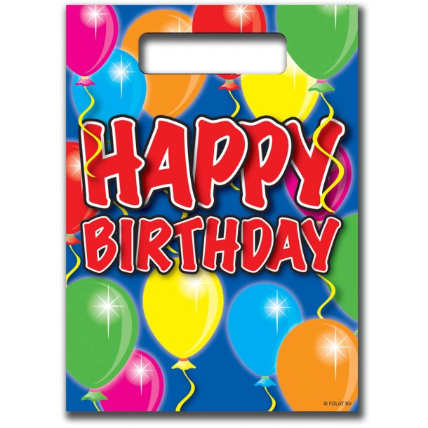 Slikposer 8stk - happy birthday