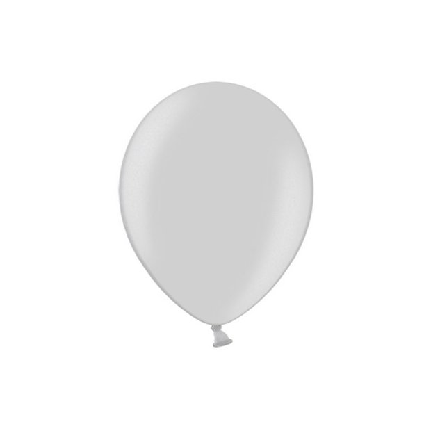 Ballon i 12,7cm metallic slv - 100stk