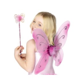 Fjrilvingar set i rosa