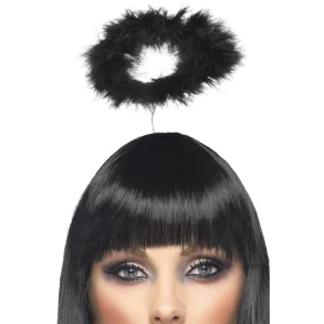 gloria vit med svarta fjdrar