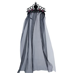 Sort Tiara i plast med sort slr