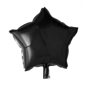 Folie ballon Stjerne SORT 46 cm