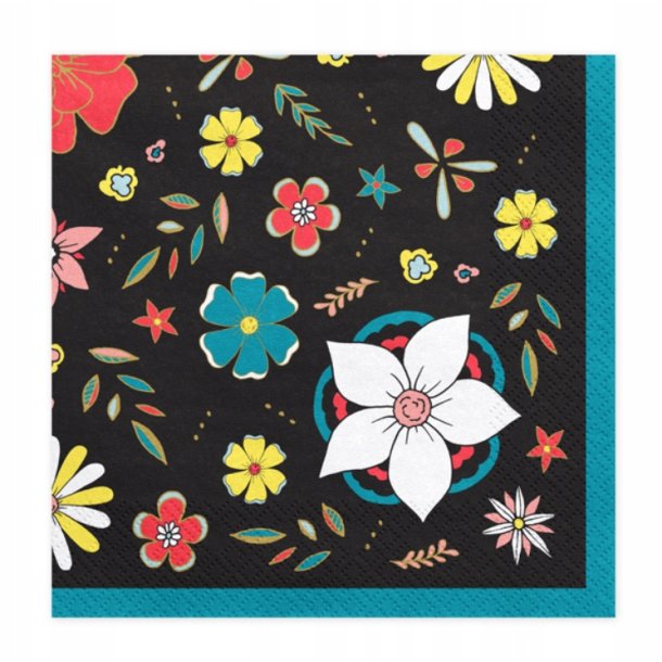 Servietter - Blomsterprint
