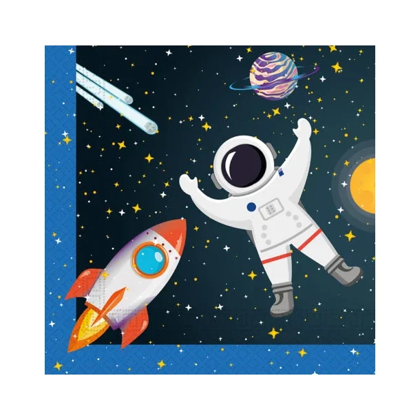 Omhyggelig læsning Tilbageholde Beskrivende Raket serviet | Space børnefødselsdag