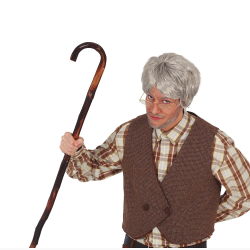 Vandringsstav i brunt tr