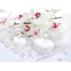 Perleguirlande i hvid