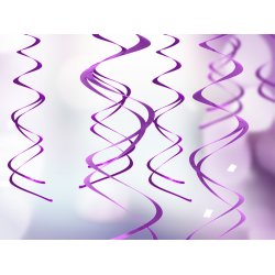 Swirls dekoration metallic 5 stk