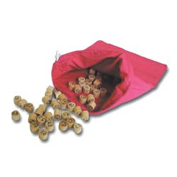 Tyg v�ska f�r att rita bingo nummer 1-90.