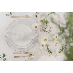 Servietter af hvidt stof