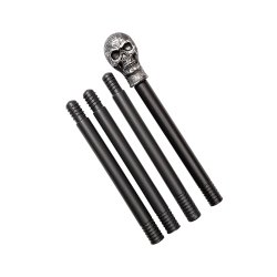 Stok med Kranie-knop 3delt