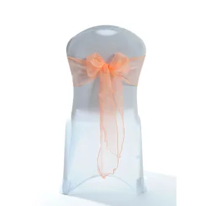 Stolesljfe i ferskenfarvet organza