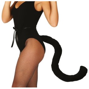 Kattehale sort stor 50cm