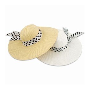 Damehat i str med prikket bnd 