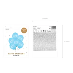 Balloner bl med Happy birthday og krone