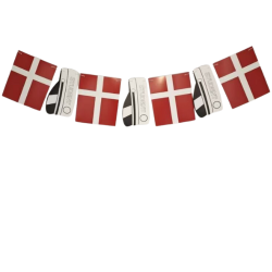 Student guirlande med Dannebrog og neutrale huer