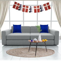 Student guirlande med Dannebrog og bl huer