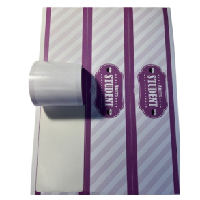 Studentklisterm�rken - 3 lila hattband