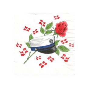 Servietter med studenterhue, bl