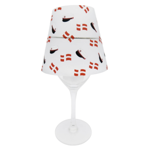 Studentlampsk�rm f�r vinglas - r�d