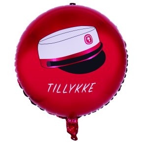 Folieballongstudent med m�ssa i r�tt