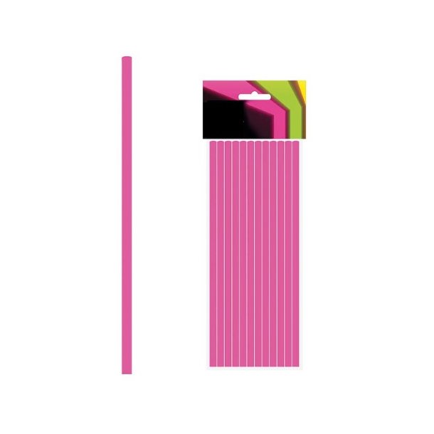 Sugerør i neon-pink