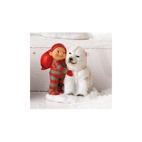 Juldekorationer - Tomtepofke med isbjrn