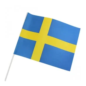 Papirflag Sverige  p pind, A4 25 stk.