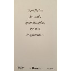 Takkekort - Konfirmand i rosenhave