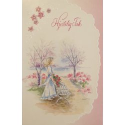 Takkekort - Pige v.bnk