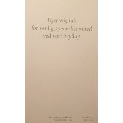 Takkekort til bryllup HJERTE